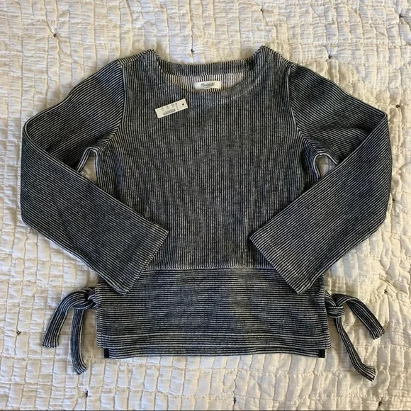 NWT Madewell French Rib Side-Tie Pullover - Picture 12 of 13